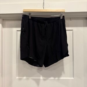 Lululemon Athletica Black Fast and Free Lined Short